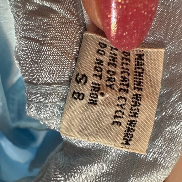 Vintage Diane Von Furstenberg Button Shirt Crinkle Designer Top - Picture 9 of 11